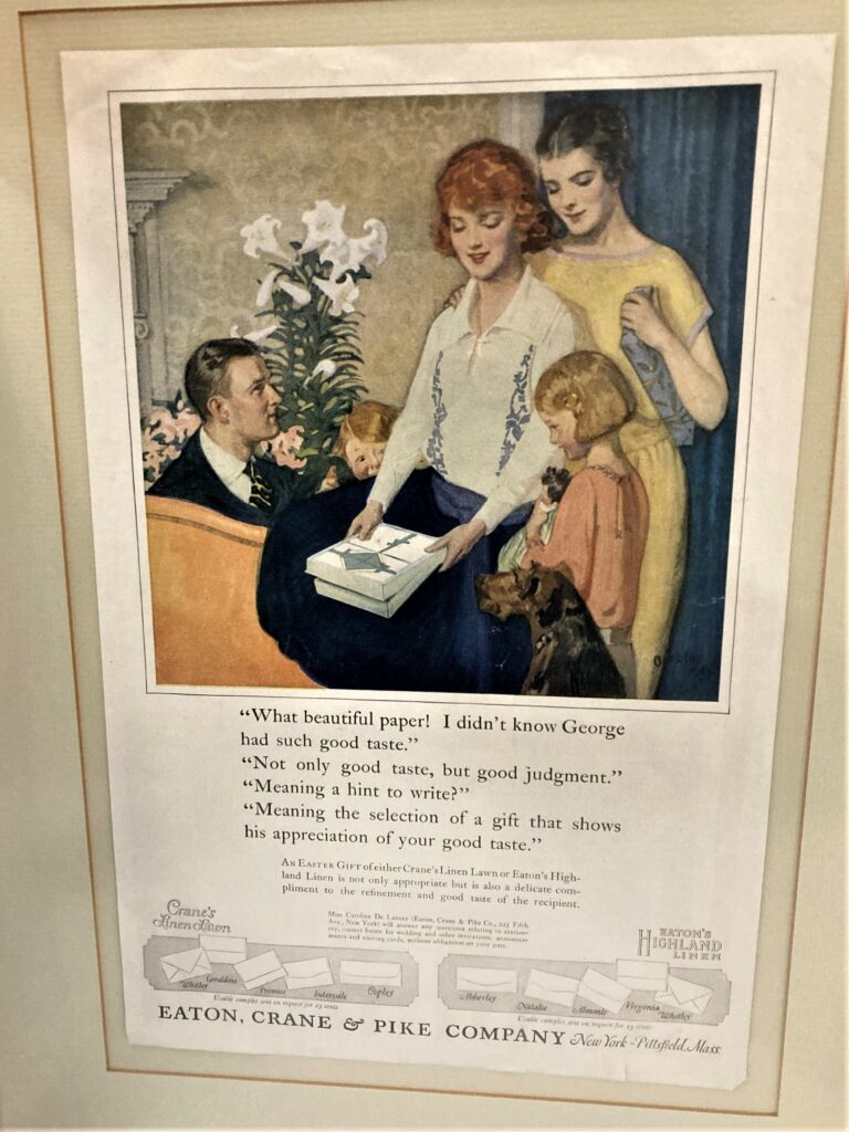 Eaton, Crane & Pike magazine ad, 1920