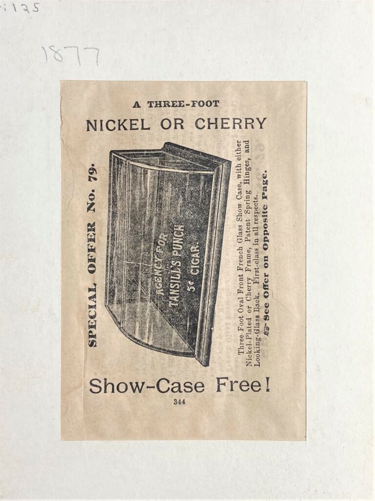 Back of Crane advertisement