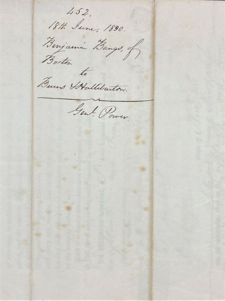 Back of form