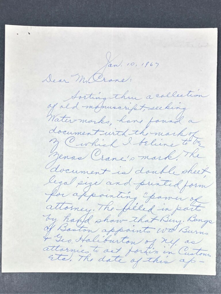 Letter front